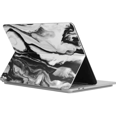 Black and White Marble Ink Surface Laptop Studio Skin